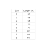 Single Wrap Belt - White Stripe - 1.5" Width